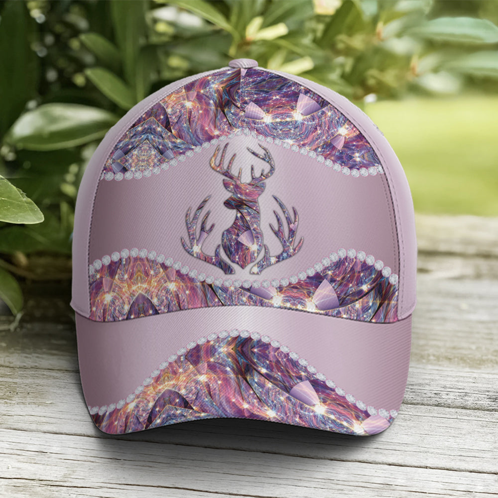 Purple Metallic Style Deer Hunting Baseball Cap Coolspod