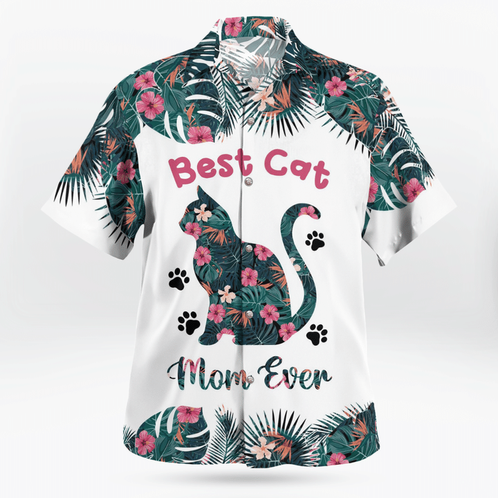 Best Cat Mom Ever Hawaiian Shirt/ Mother Hawaii shirt/ Mom shirt/ Gift for Mom