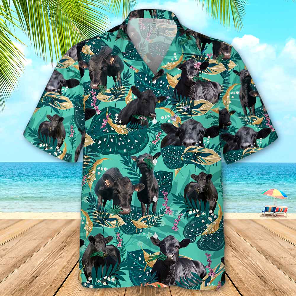Black Angus Cattle Fun Rosemary Beach hawaiian Shirts