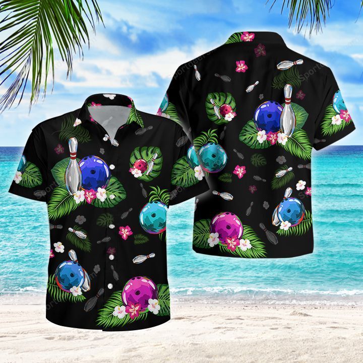 Bowling Tropical Hawaiian Shirt/ Summer gift/ Hawaiian Shirts for Men/ Aloha Beach Shirt