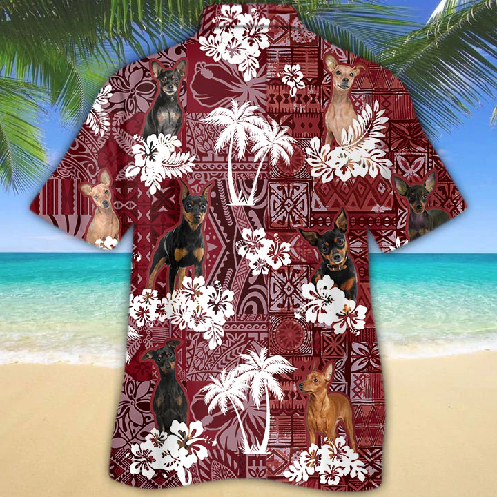Miniature Pinscher Hawaiian Shirt/ Gift for Dog Lover Shirts/ Men