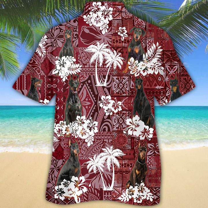 Doberman Pinscher Hawaiian Shirt