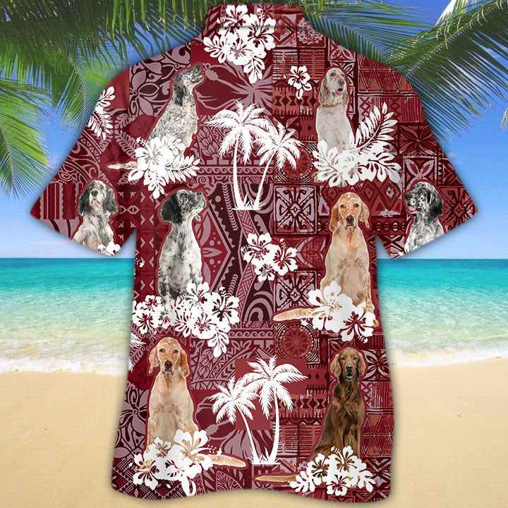 English Setter Hawaiian Shirt/ Dog Hawaiian Shirts