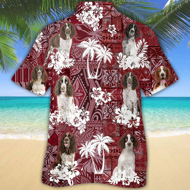 English Springer Spaniel Red Hawaiian Shirt/ Gift for Dog Lover Shirts/ Animal Summer Shirts