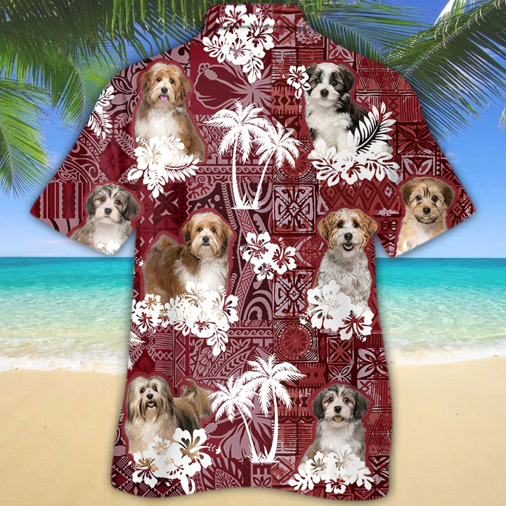 Havanese Red Hawaiian Shirt/ Gift for Dog Lover Shirts/ Men
