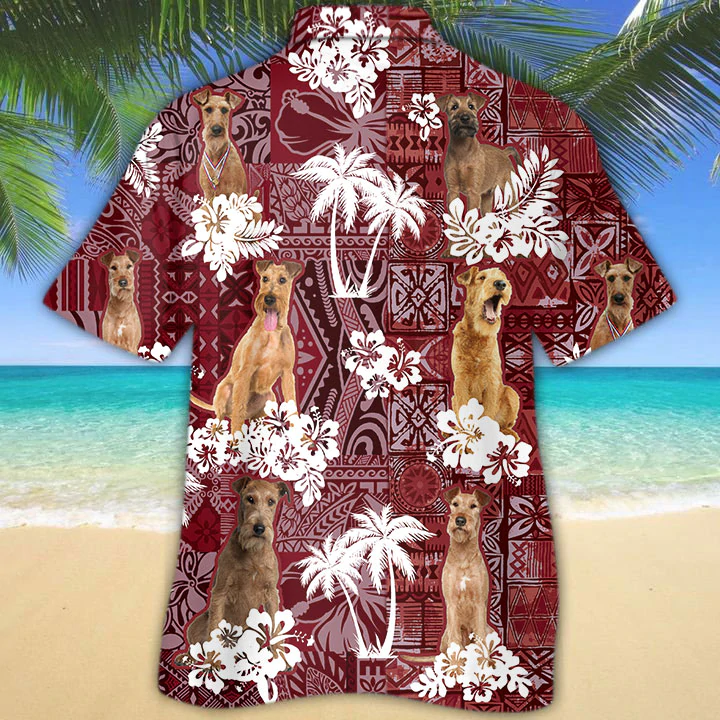 Irish Terrier Red Hawaiian Shirt/ Gift for Dog Lover Shirts/ Men