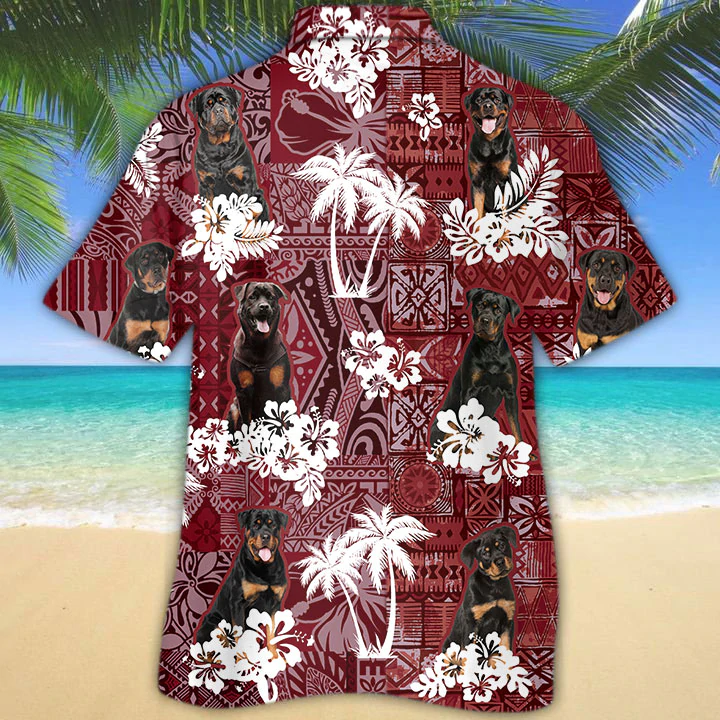 Rottweiler Hawaiian Shirt/ Gift for Dog Lover Shirts/ Men