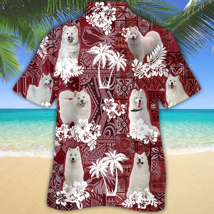Samoyed Hawaiian Shirt/ Dog Hawaiian Shirt