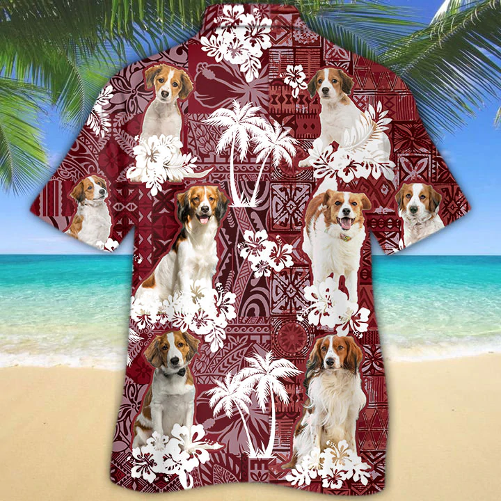 Kooikerhondje Red Hawaiian Shirt/ Gift for Dog Lover Shirts/ Animal Summer Shirts