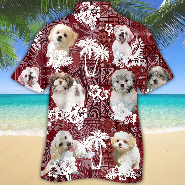 Malshi Hawaiian Shirt/ Gift for Dog Lover Shirts/ Malshi Beach Shirt/ Men