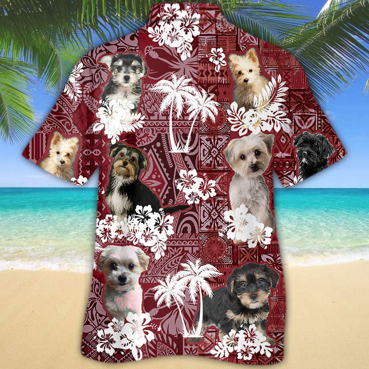 Morkie Hawaiian Shirt/ Dog Printed Hawaiian Summer Shirts
