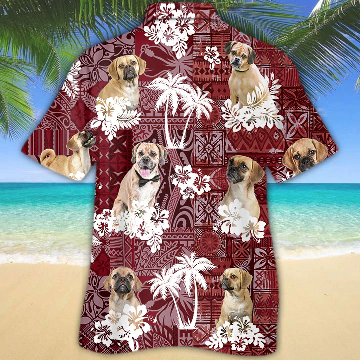 Puggle Dog Hawaiian Shirt/ Gift for Dog Lover Shirts/ Men