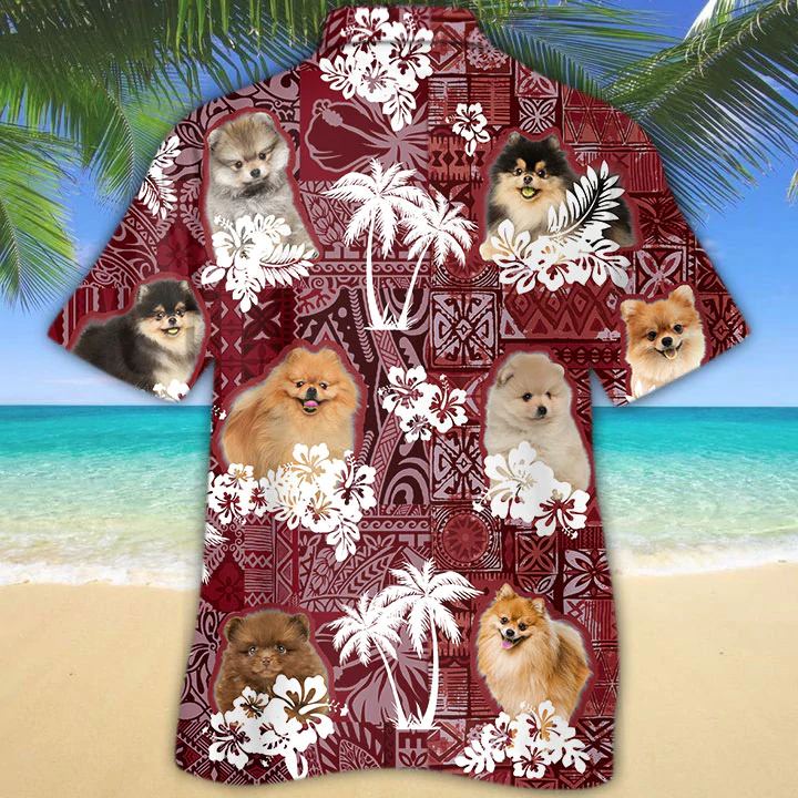 Pomeranian Hawaiian Shirt/ Gift for Dog Lover Shirts/ Men
