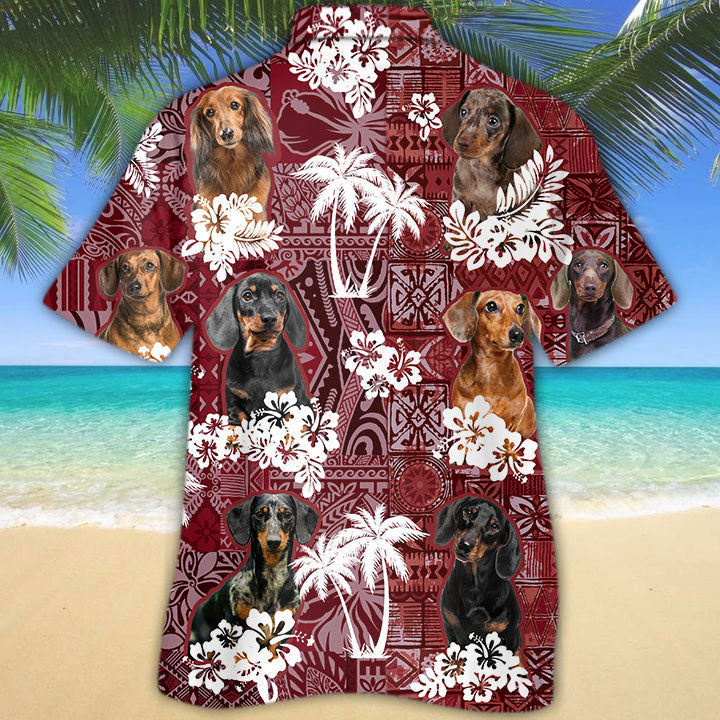 Dachshund Hawaiian Shirt/ Cute Summer Hawaiian Shirt For Son Daughter