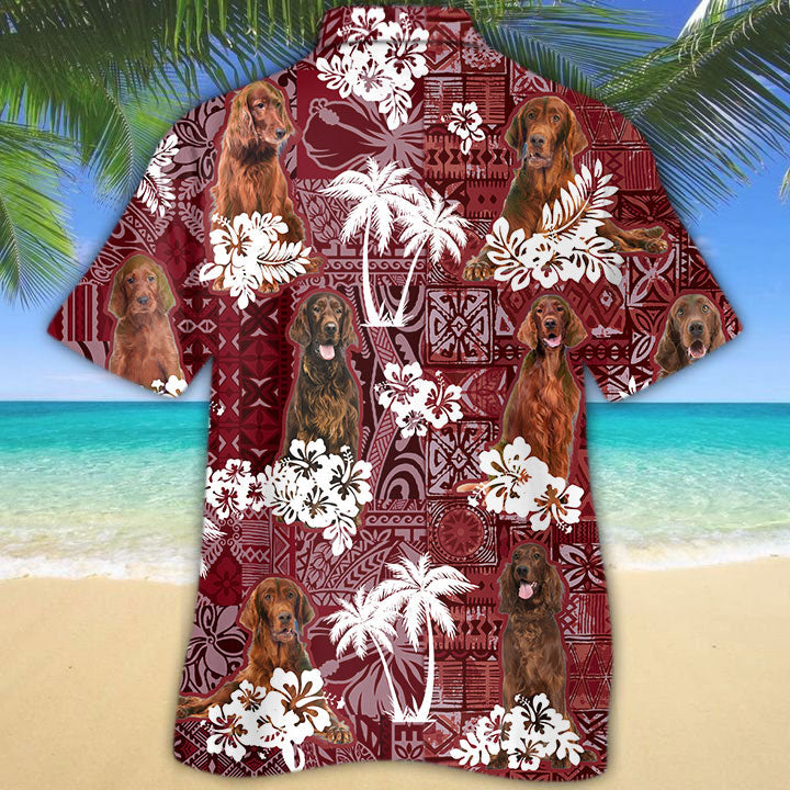 Irish Setter Hawaiian Shirt/ Dog Hawaii Aloha Beach Shirt For Men Women
