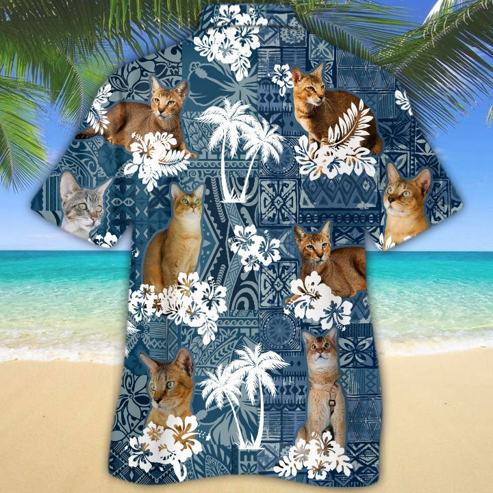 Chausie Hawaiian Shirt For Man And Woman/ Aloha 3D Cat Shirts/ Full Printed Cat Hawaiian Shirts