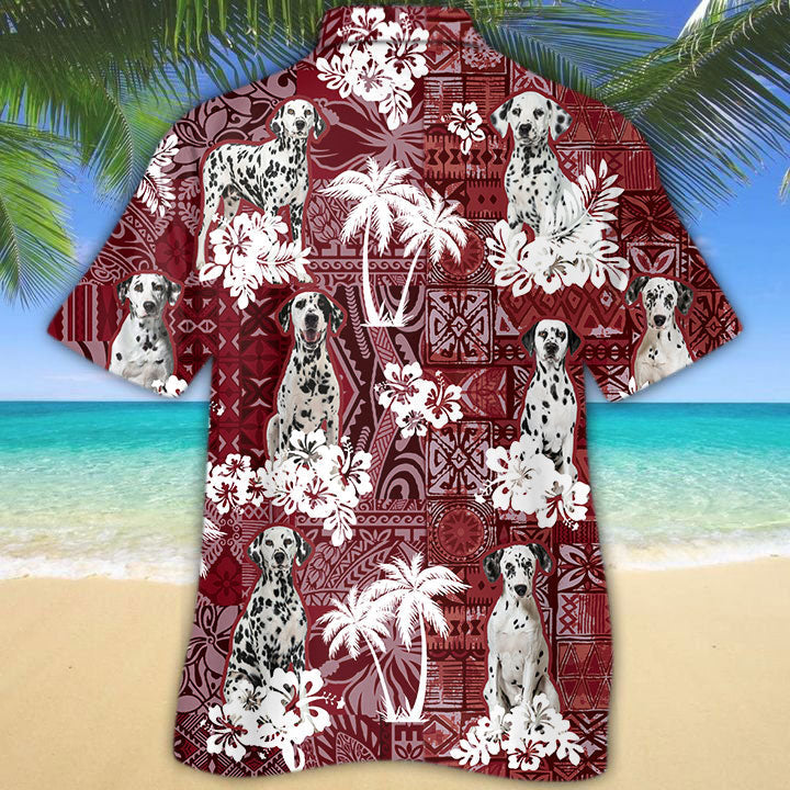 Dalmatian Hawaiian Shirt/ Cute Pet Hawaiian Shirt Short Sleeve