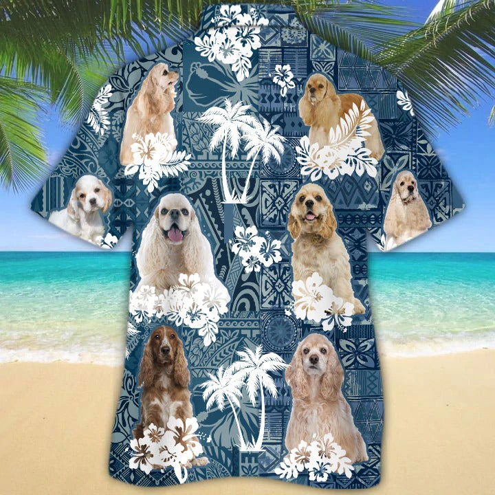 American Cocker Spaniel Hawaiian Shirt/ Hawaii Shirt For Dog Lovers/ Dog Hawaii Aloha Beach Shirts