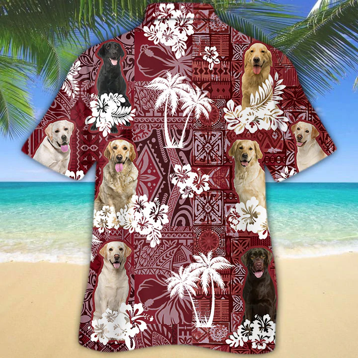 Labrador Retriever Red Hawaiian Shirt/ Gift for Dog Lover Shirts/ Animal Summer Shirts