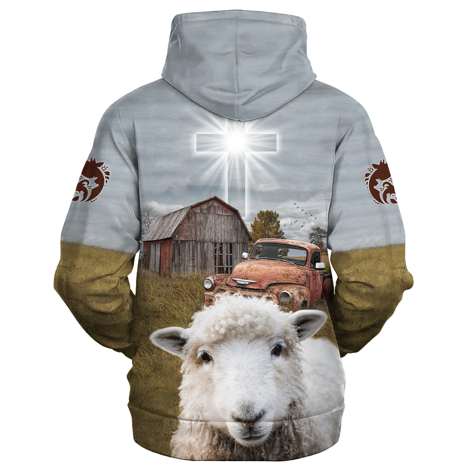 3D All Over Print Sheep Hoodie/ So God Made A Farmer Hoodies