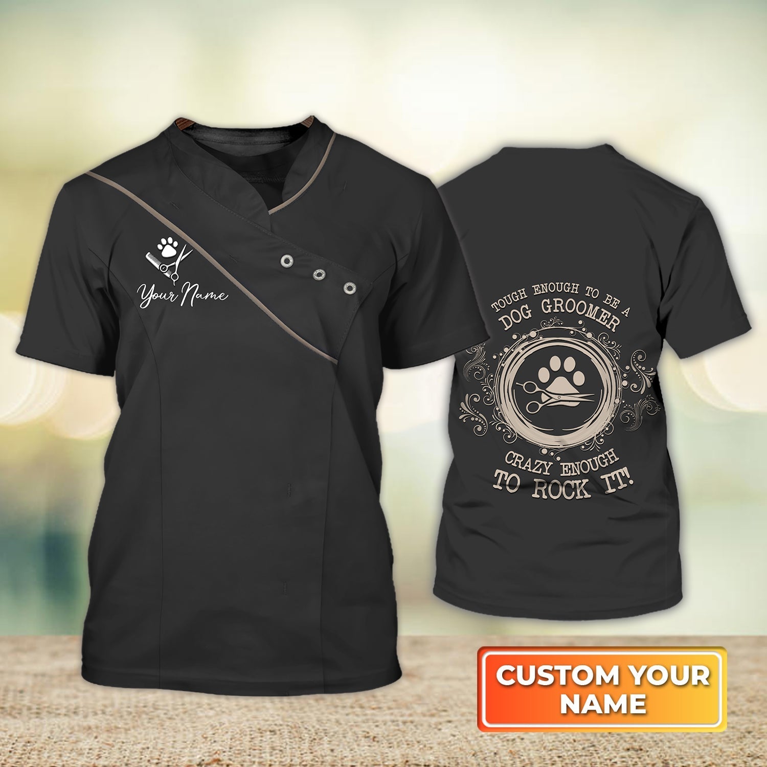 Custom Name Groomer Shirt/ Dog Groomer T Shirt/ Black Shirt For Pet Groomers