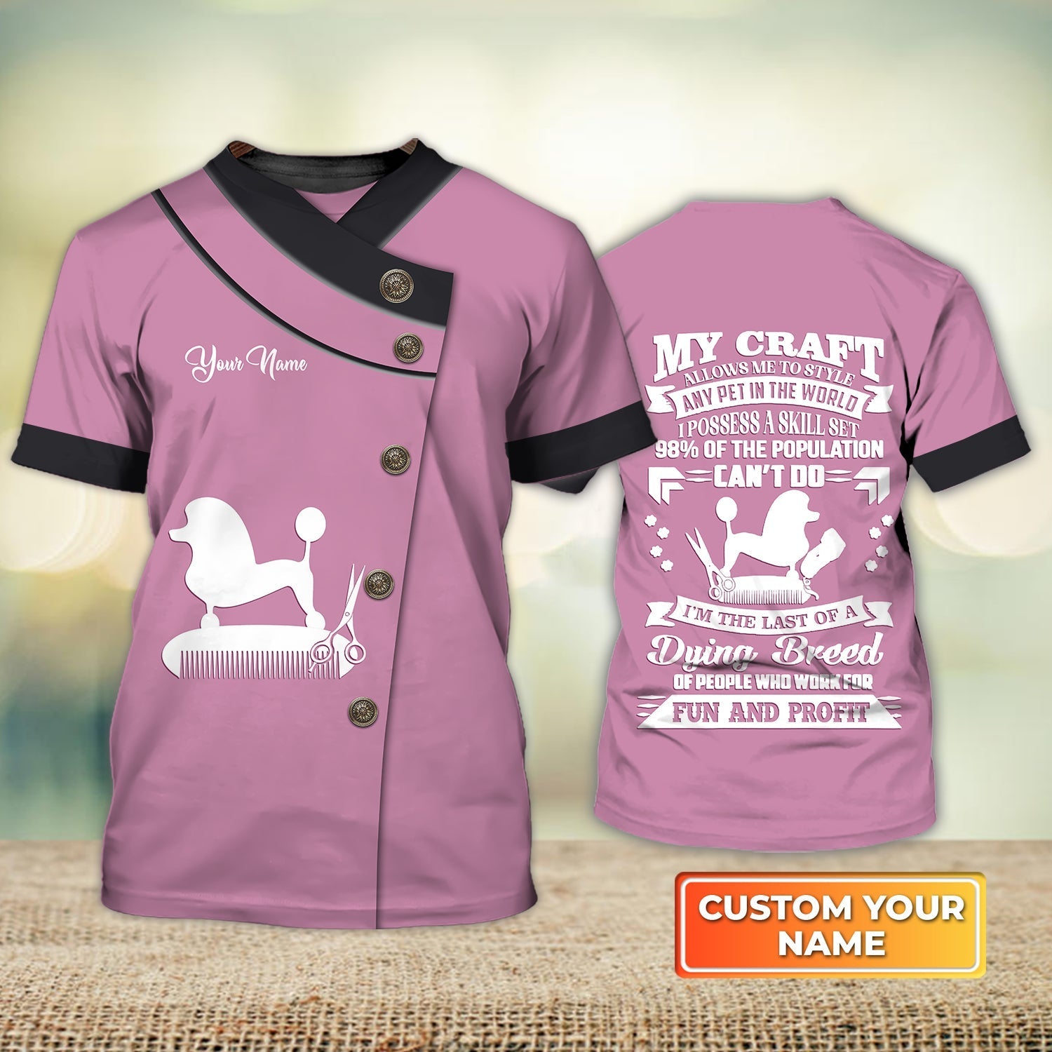 Custom Dog Groomer Shirts/ Gift For Groomers My Craft Dog Groomer Pet Groomer Uniform Salon Pet