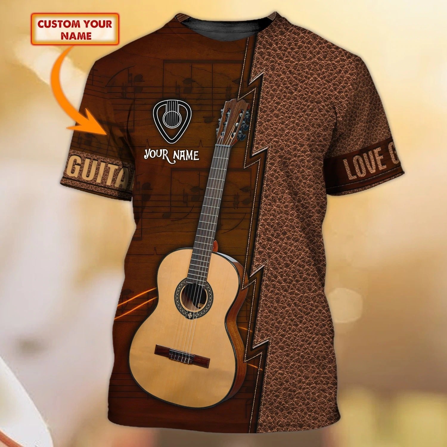 Personalized 3D T Shirt For Guitarist Man And Women Best Quality Sublimation Shirts For Guitar Lovers
