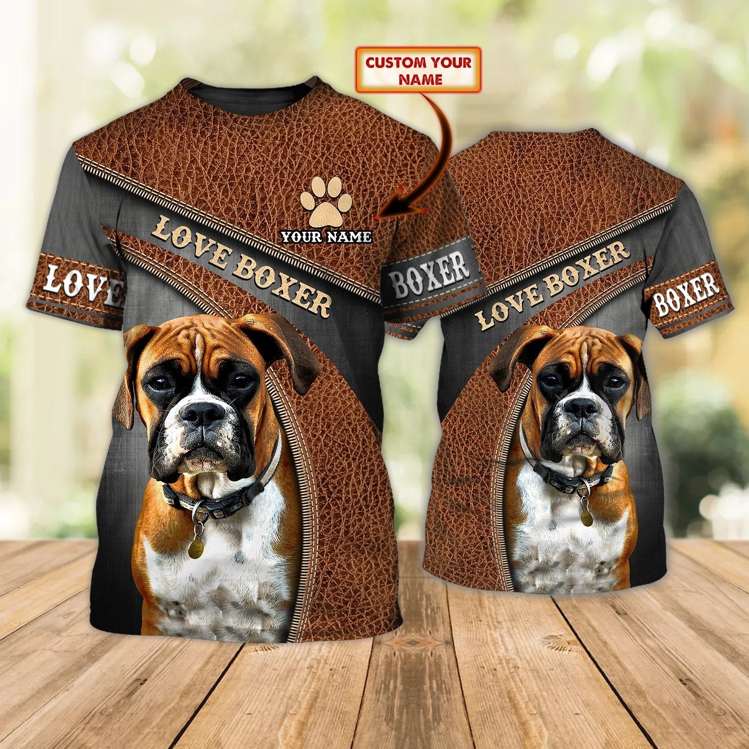 Personalized 3D T Shirt With Boxer Dog/ Love Boxer Shirt Men Women