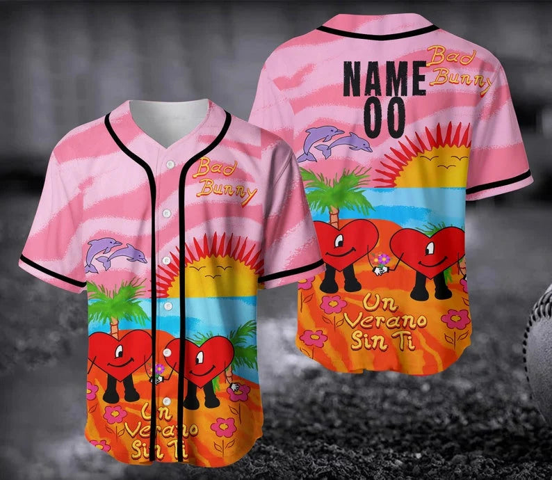 Bad Bunny Summer Jersey Shirt / Bad Bunny Baseball Jersey Shirt/ Un Verano Sin Ti Baseball Jersey
