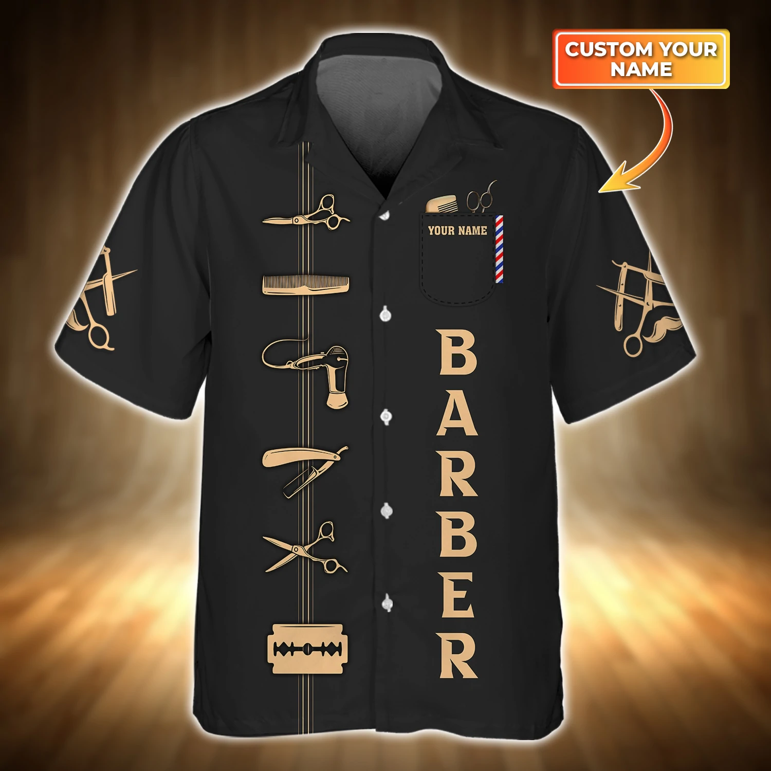 Barber Shop hawaiian shirt/ Barber gift/ Gift For Hair Dresser/ Salon 3D shirt