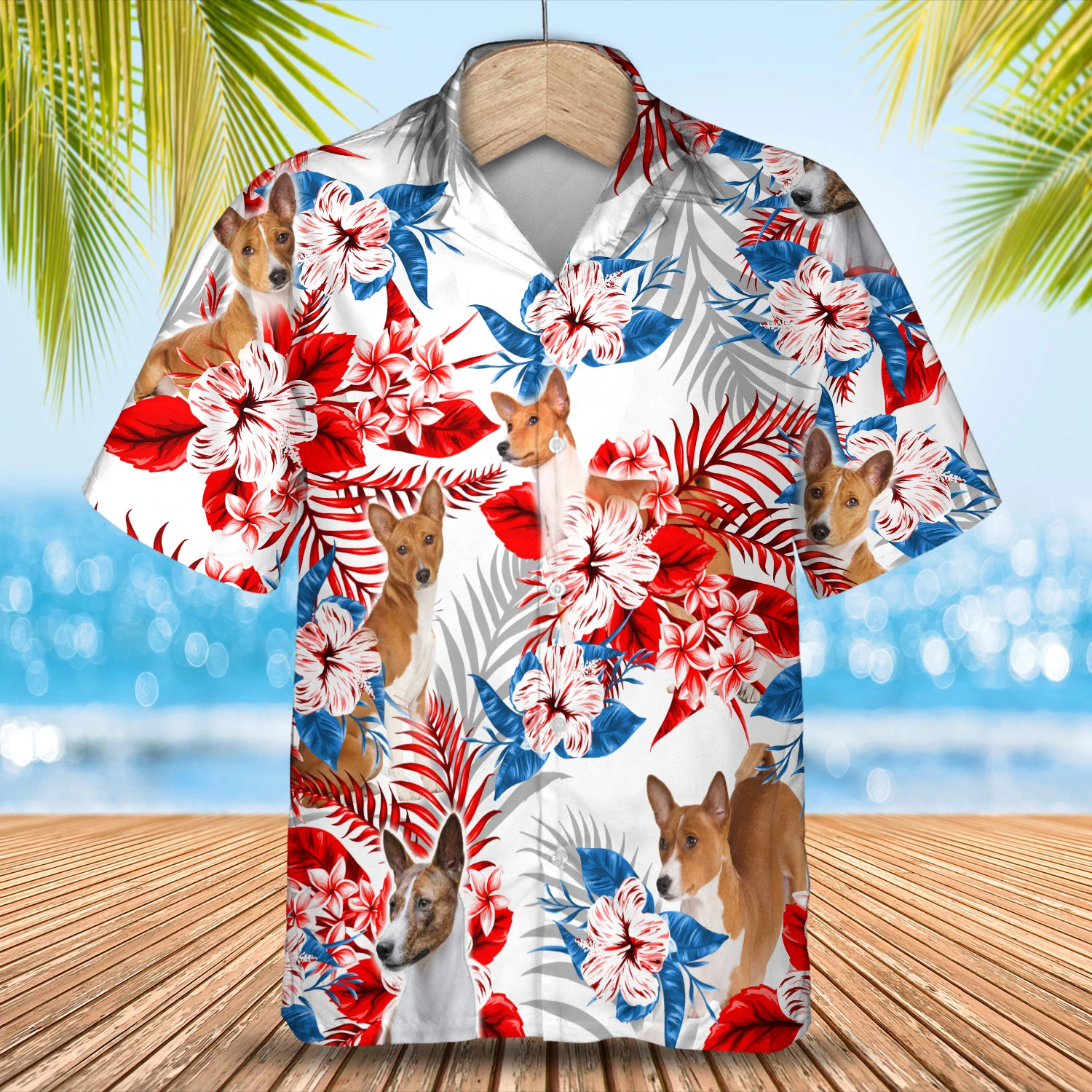 Basenji Hawaiian Shirt -  Gift for Summer/ Summer aloha shirt/ Hawaiian shirt for Men and women
