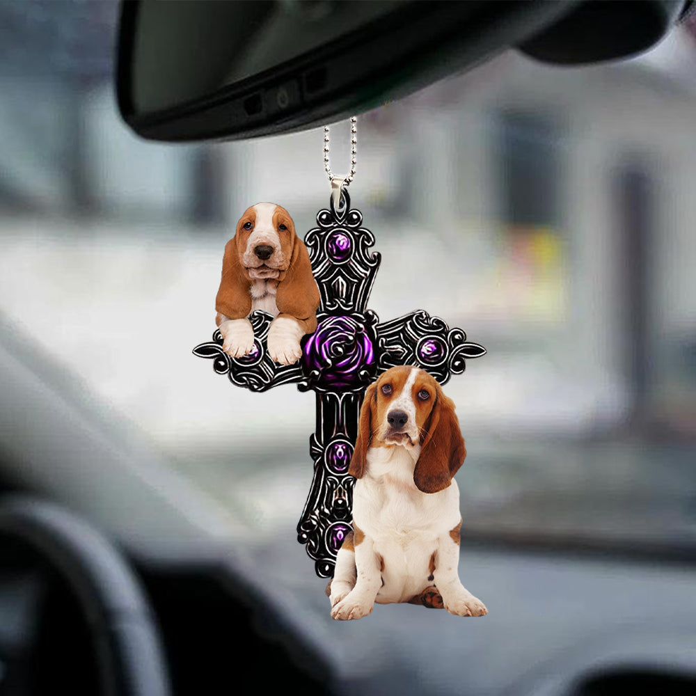 Basset Hound Pray For God Car Auto Hanging Ornament Dog Pray For God Ornament Coolspod