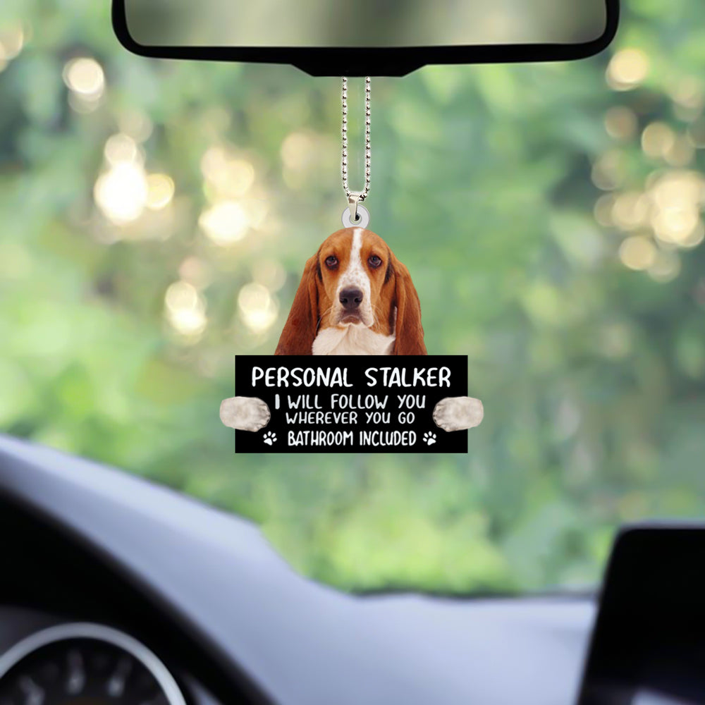 Basset Hound Personal Stalker Car Hanging Ornament