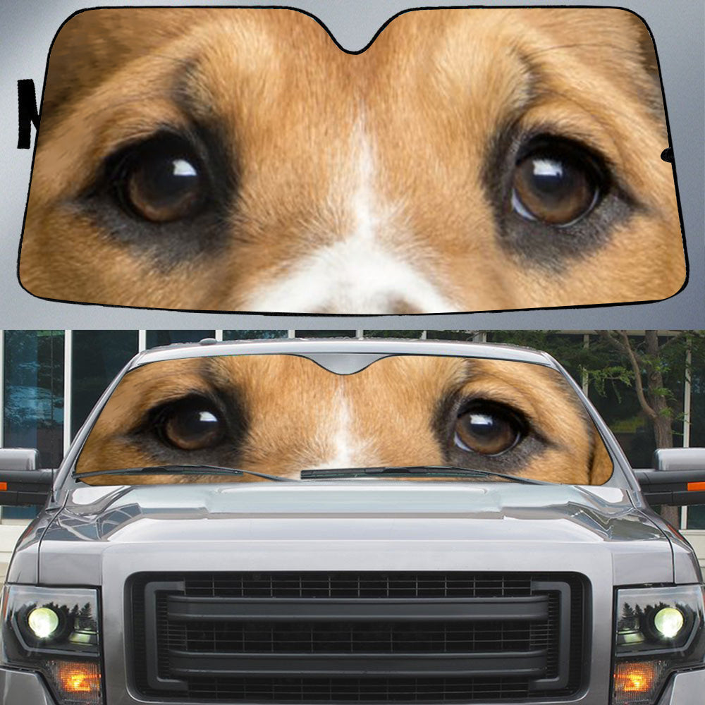 Cool Beagle''s Eyes Beautiful Dog Eyes Car Sun Shade Cover Auto Windshield
