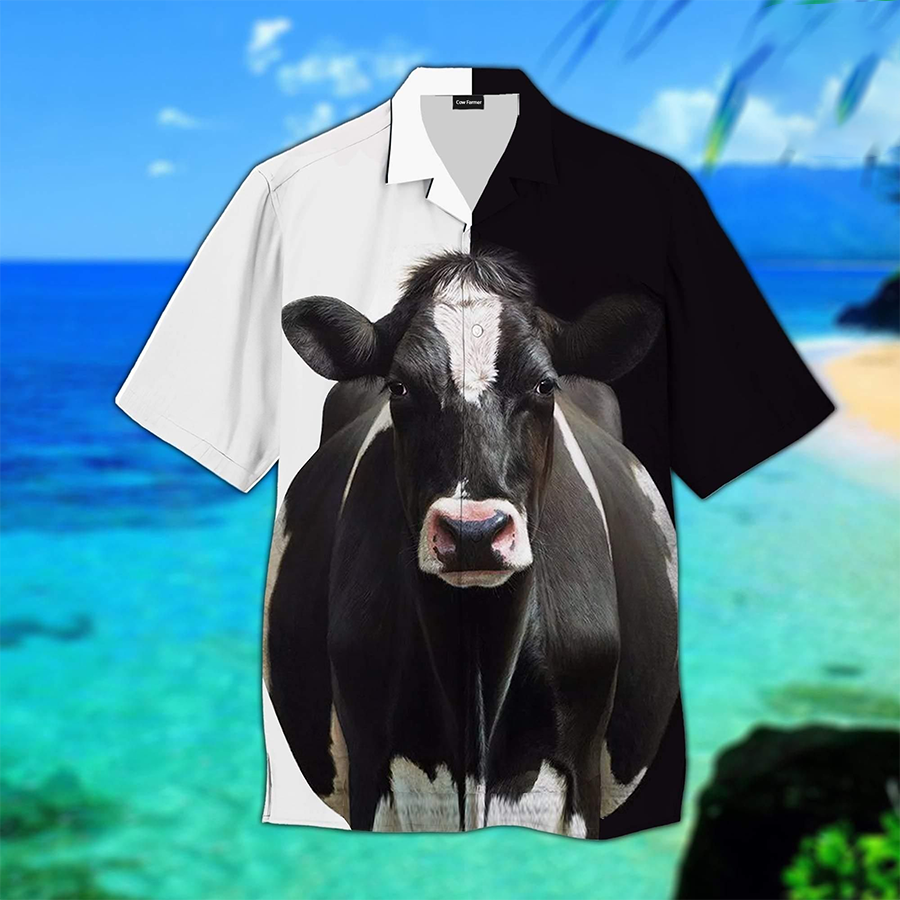 Beautiful Cow Farmer 3D Hawaiian shirt/ Cow Hawaii Shirt