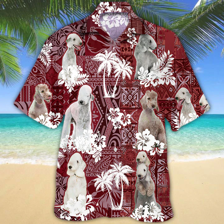 Bedlington Terrier Red Hawaiian Shirt/ Hawaiian shirt For men/ Women/  Aloha Shirt For Summer