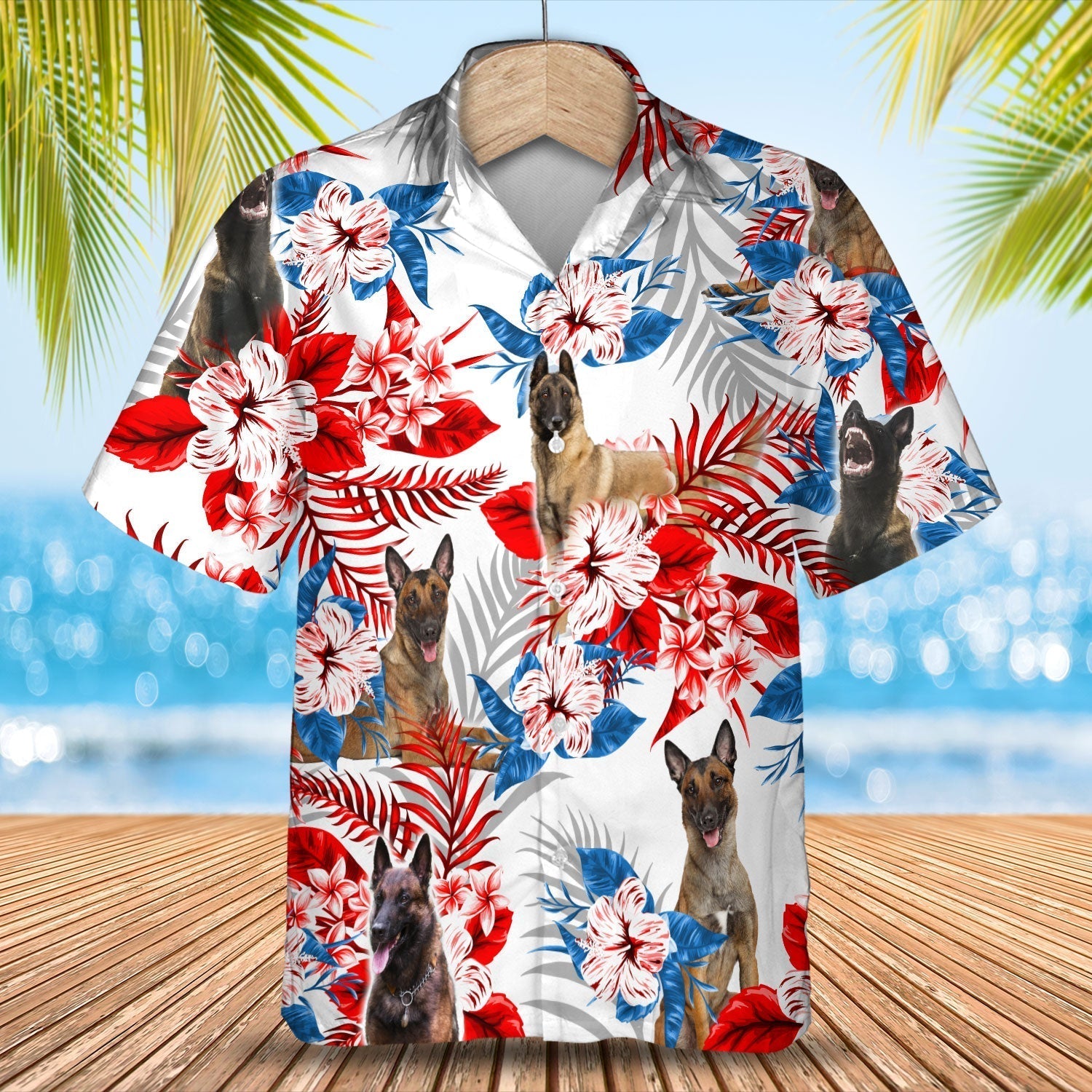 Belgian Malinois Hawaiian Shirt -  Gift for Summer/ Summer aloha shirt/ Hawaiian shirt for Men and women
