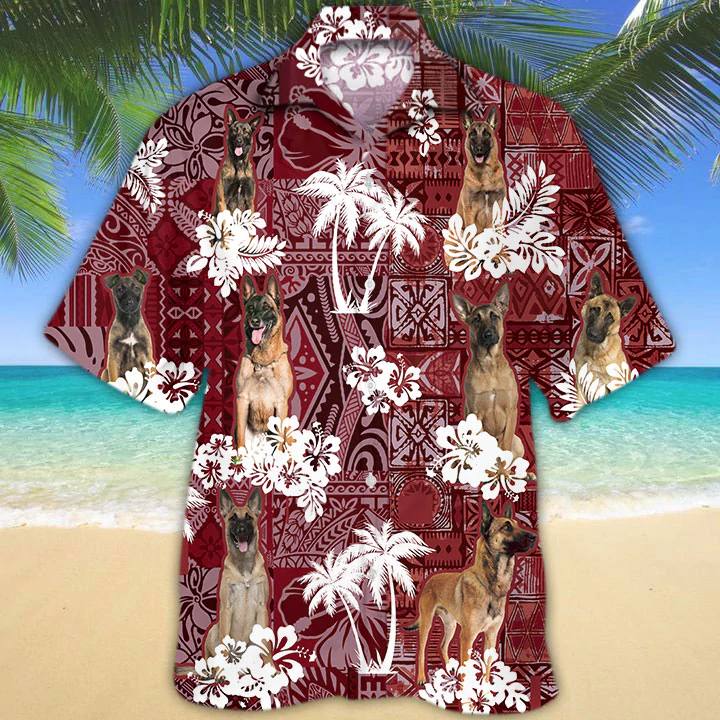 Belgian Malinois Red Hawaiian Shirt/ Hawaiian shirt For men/ Women/  Aloha Shirt For Summer