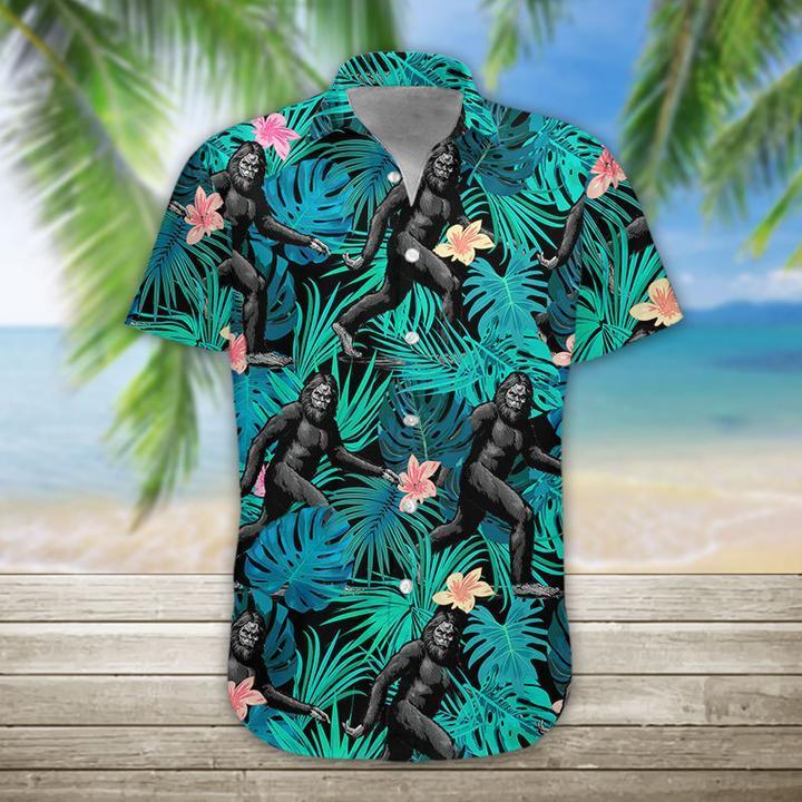 Bigfoot Tropical Aloha Hawaiian Shirts For Men & For Women