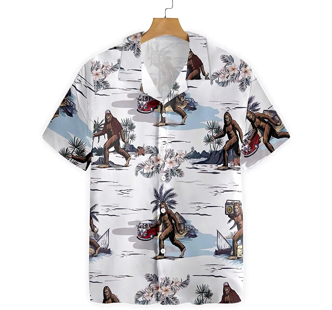 Bigfoots Are Ready Summer Hawaiian Shirt/ Button Up Aloha Shirt For Men/ Women