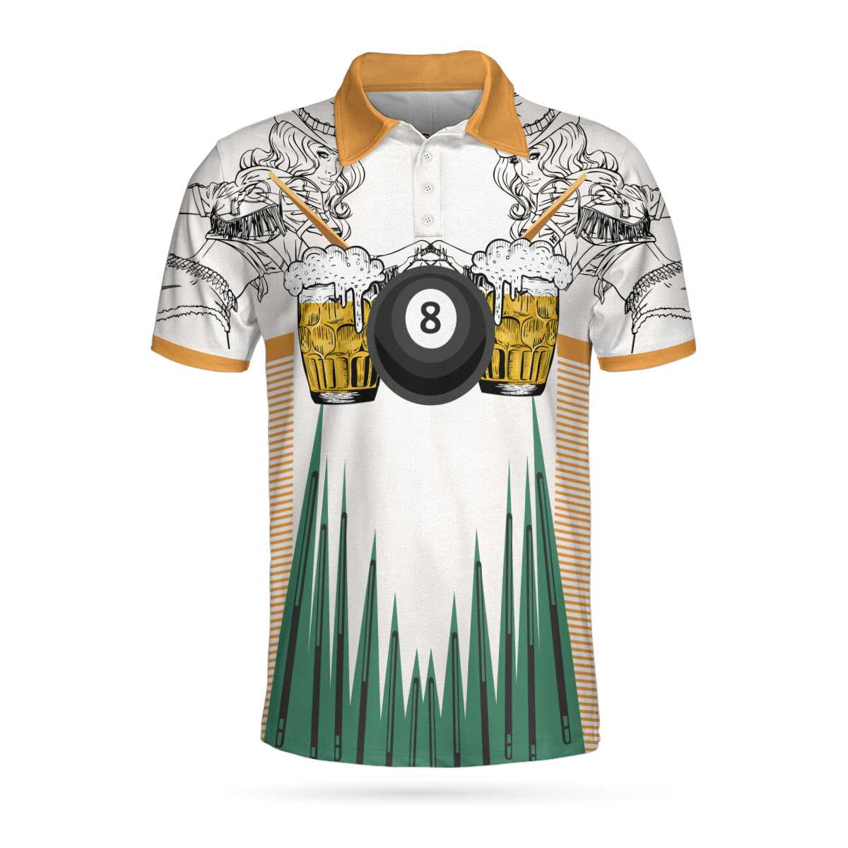 8-balls Billiards And Beer Cowgirl Polo Shirt/ That