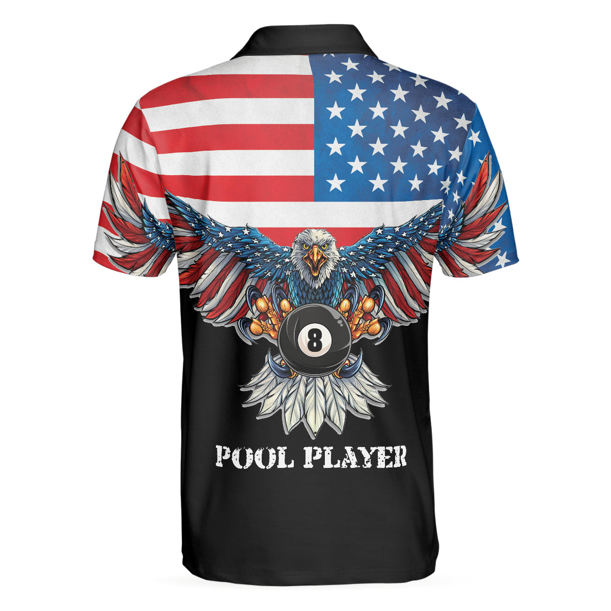 3D All Over Print Billiards American Eagle Golf Polo Shirt For Men - Gifts For Golfers Men