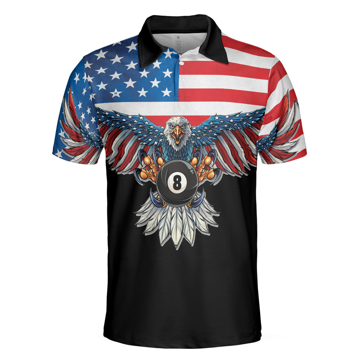 3D All Over Print Billiards American Eagle Golf Polo Shirt For Men - Gifts For Golfers Men