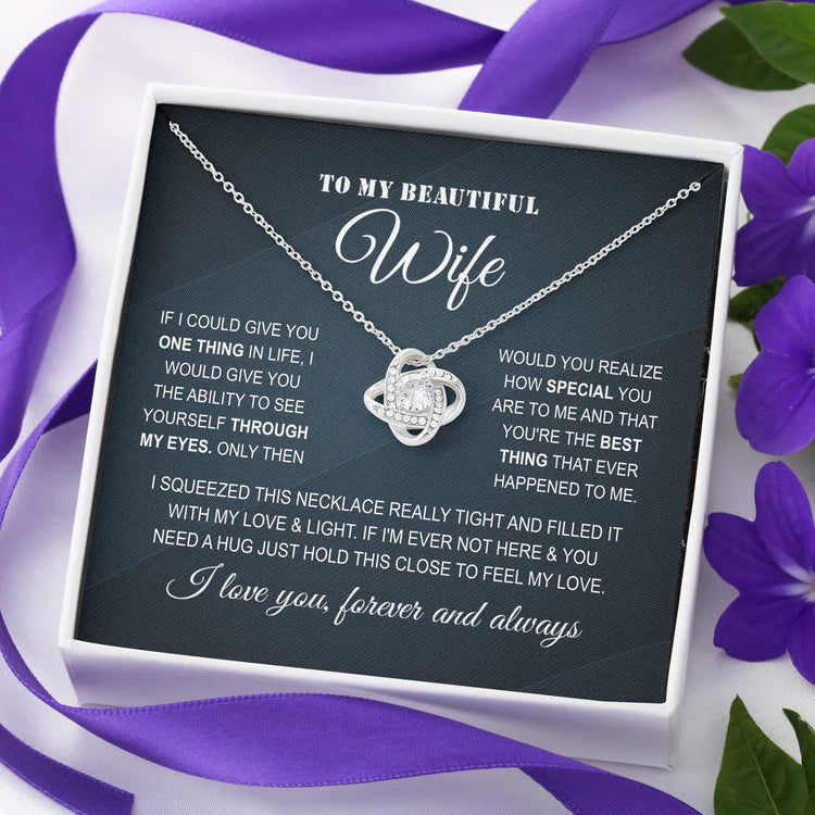 To My Beautiful Wife Necklace/ Birthday Gift For Wife/ valentine''s day gift for wife