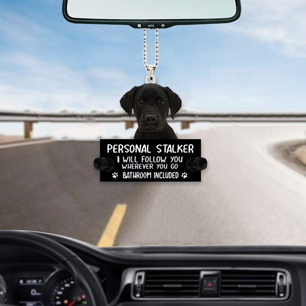 Black Labrador Retriever Personal Stalker Car Hanging Ornament Best Gift For Dog Lover