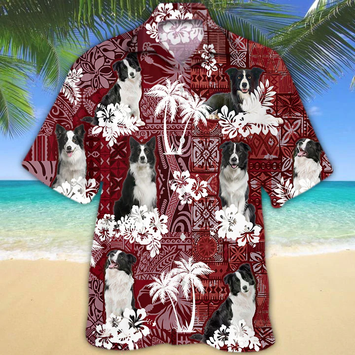 Border Collie 3 Hawaiian Shirt/ Gift for Dog Lover Shirts/ Animal Summer Shirts/ Hawaiian Shirt Men