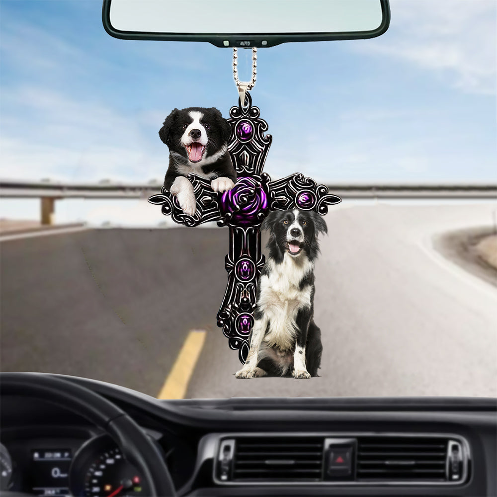 Border Collies Pray For God Car Hanging Ornament Dog Pray For God Ornament Coolspod