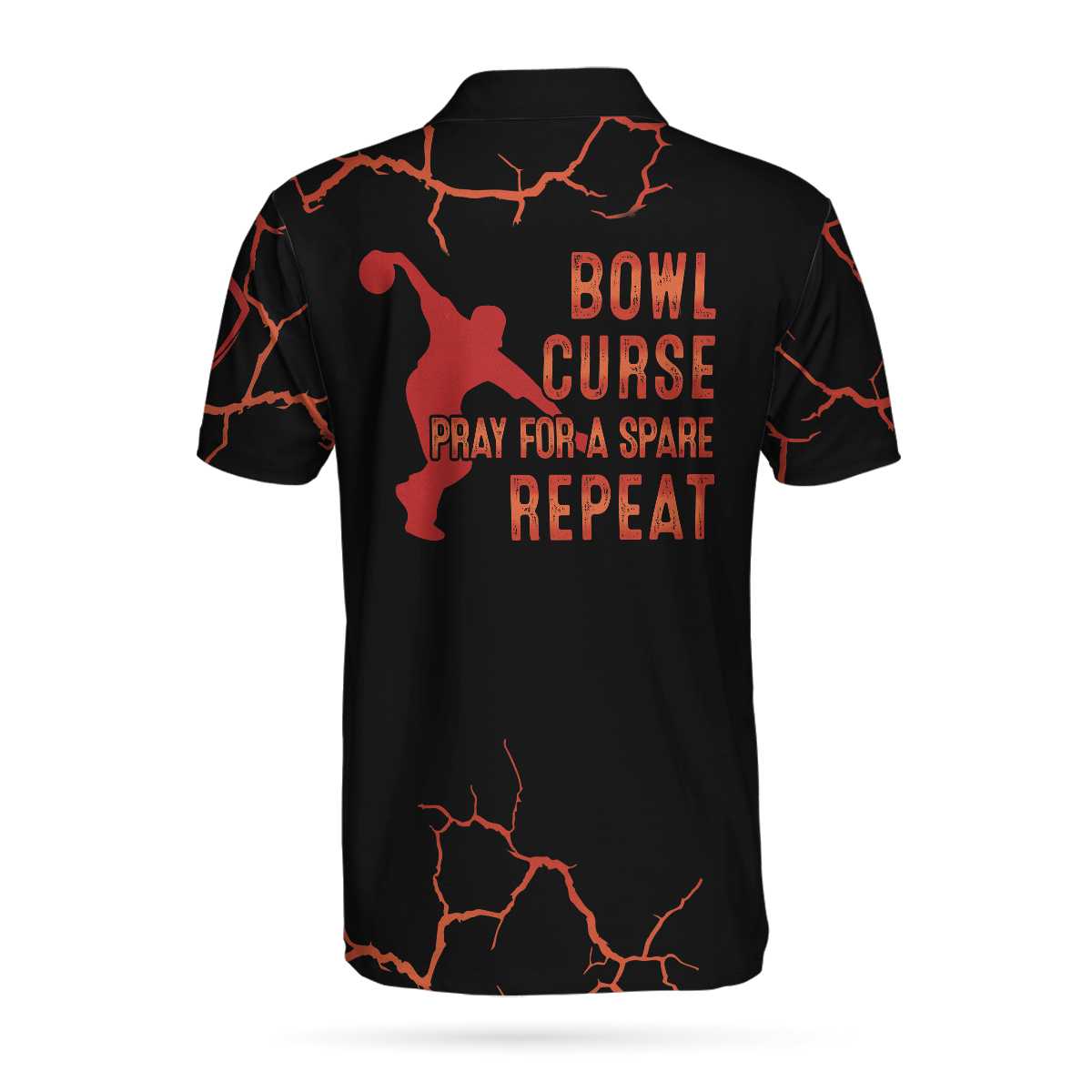 Bowl Curse Polo Shirt/ Skull Bowling Polo Shirt Design For Bowlers/ Spooky Halloween Bowling Gift Idea Coolspod