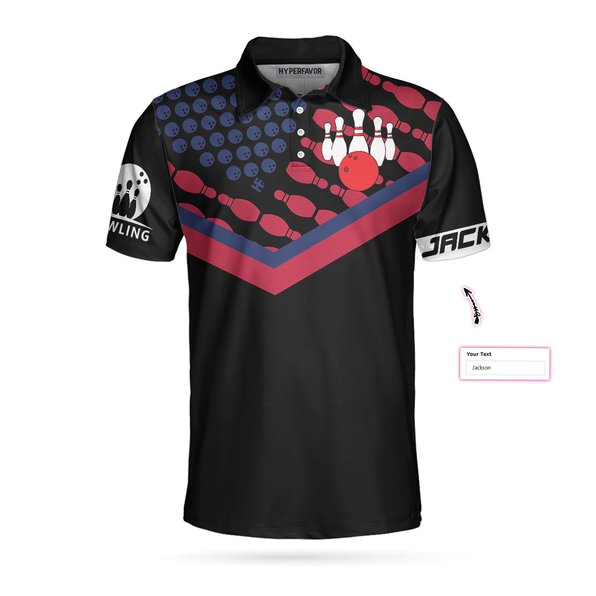 Bowling Aim Shoot Swear Repeat Custom Polo Shirt/ Customized Bowling Shirt For Bowlers/ Tenpin Bowling Shirt Coolspod