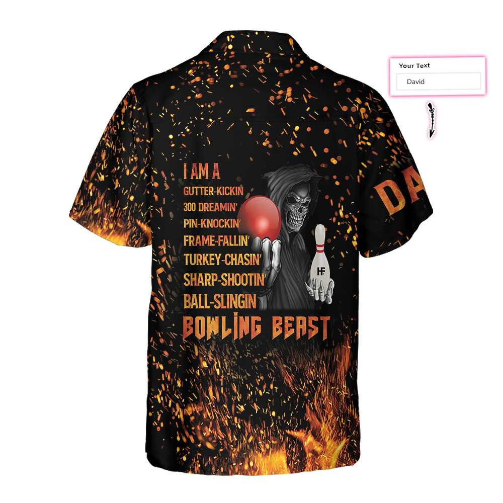 Bowling Beast Custom Hawaiian Shirt/ Personalized Bowling Shirt For Men & Women/ Idea Gift for Bowling Lover